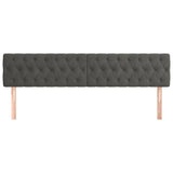 Vidaxl hoofdborden 2 st 100x7x78 88 cm fluweel donkergrijs