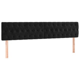 Vidaxl hoofdborden 2 st 100x7x78 88 cm fluweel zwart