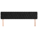 Vidaxl hoofdborden 2 st 100x7x78 88 cm fluweel zwart
