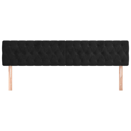 Vidaxl hoofdborden 200x7x78 88 cm fluweel zwart
