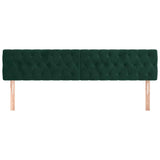 Vidaxl hoofdborden 2 st 100x7x78 88 cm fluweel donkergroen
