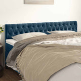 Vidaxl hoofdborden 2 st 100x7x78 88 cm fluweel donkerblauw