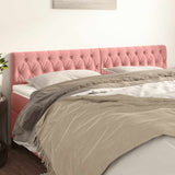 Vidaxl hoofdborden 2 st 100x7x78 88 cm fluweel roze