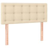 Vidaxl hoofdbord 100x5x78 88 cm stof crèmekleurig