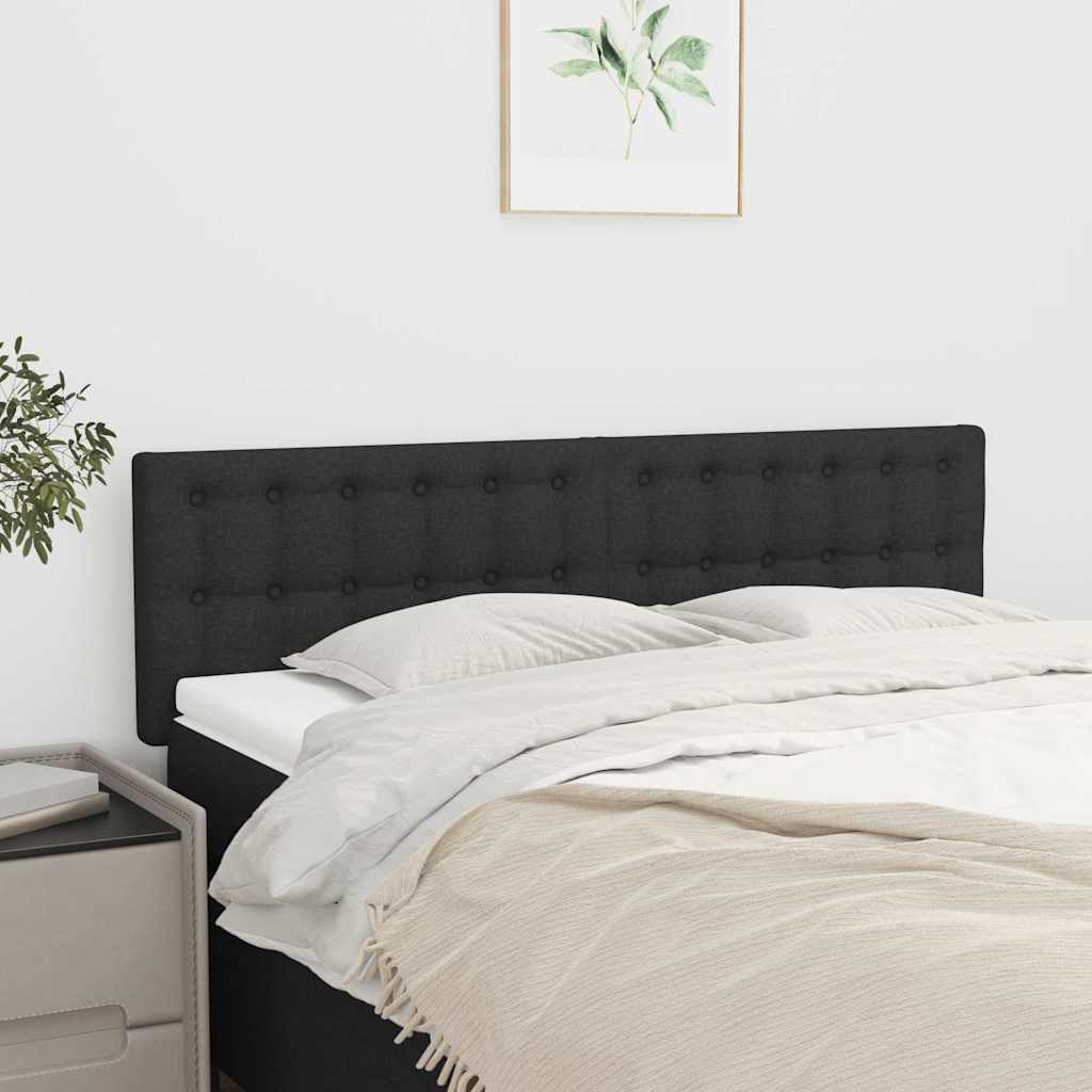 Vidaxl hoofdborden 2 st 72x5x78 88 cm stof zwart