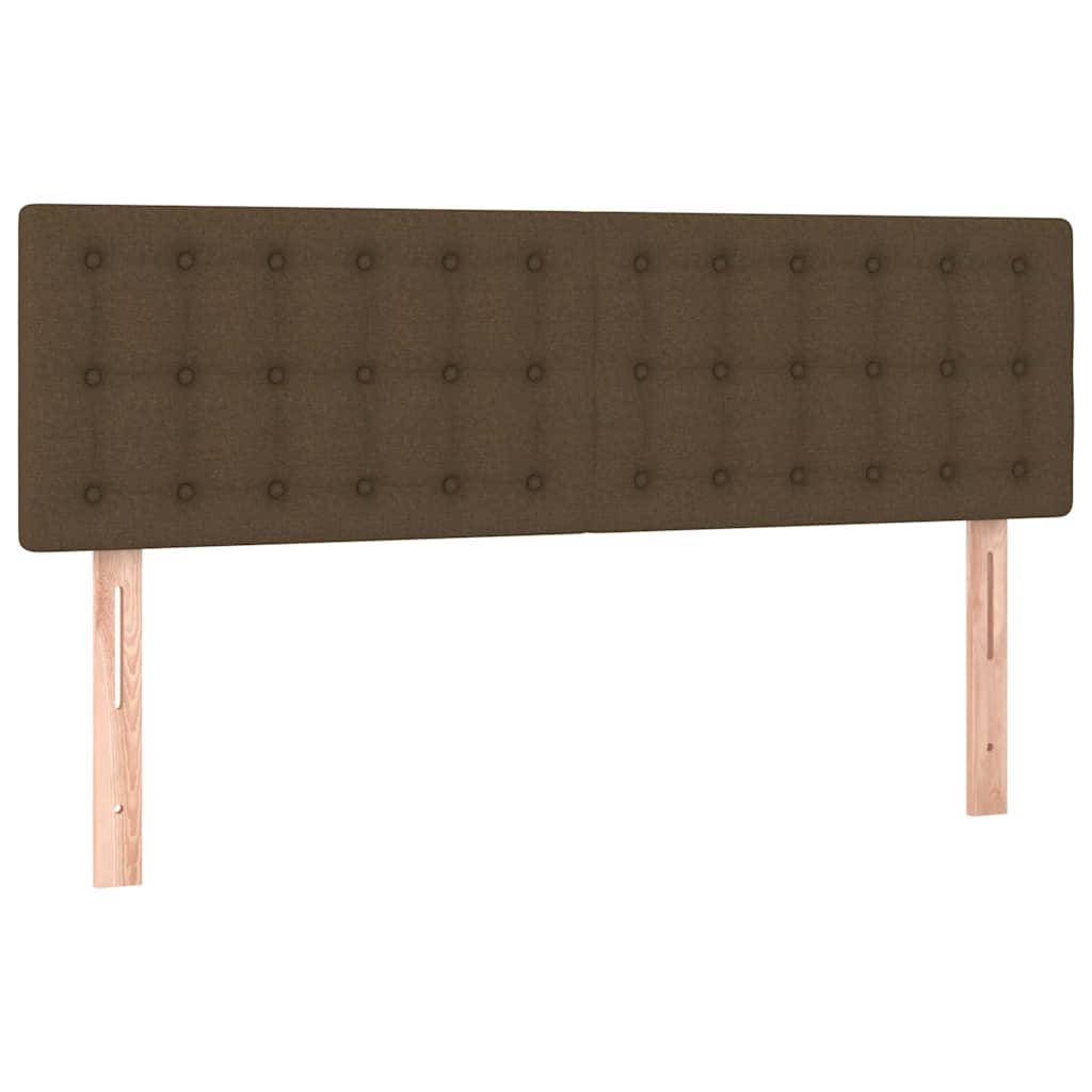 Vidaxl hoofdborden 2 st 72x5x78 88 cm stof donkerbruin