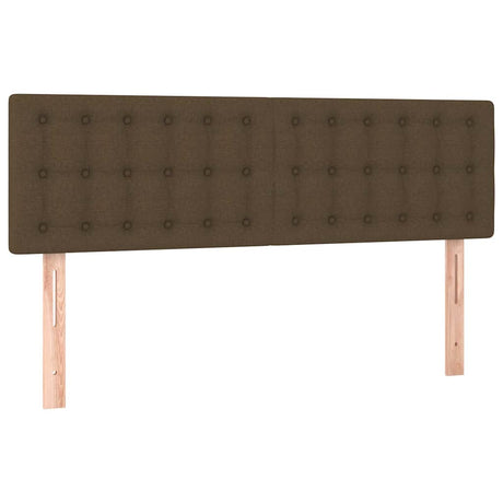 Vidaxl hoofdborden 144x5x78 88 cm stof donkerbruin