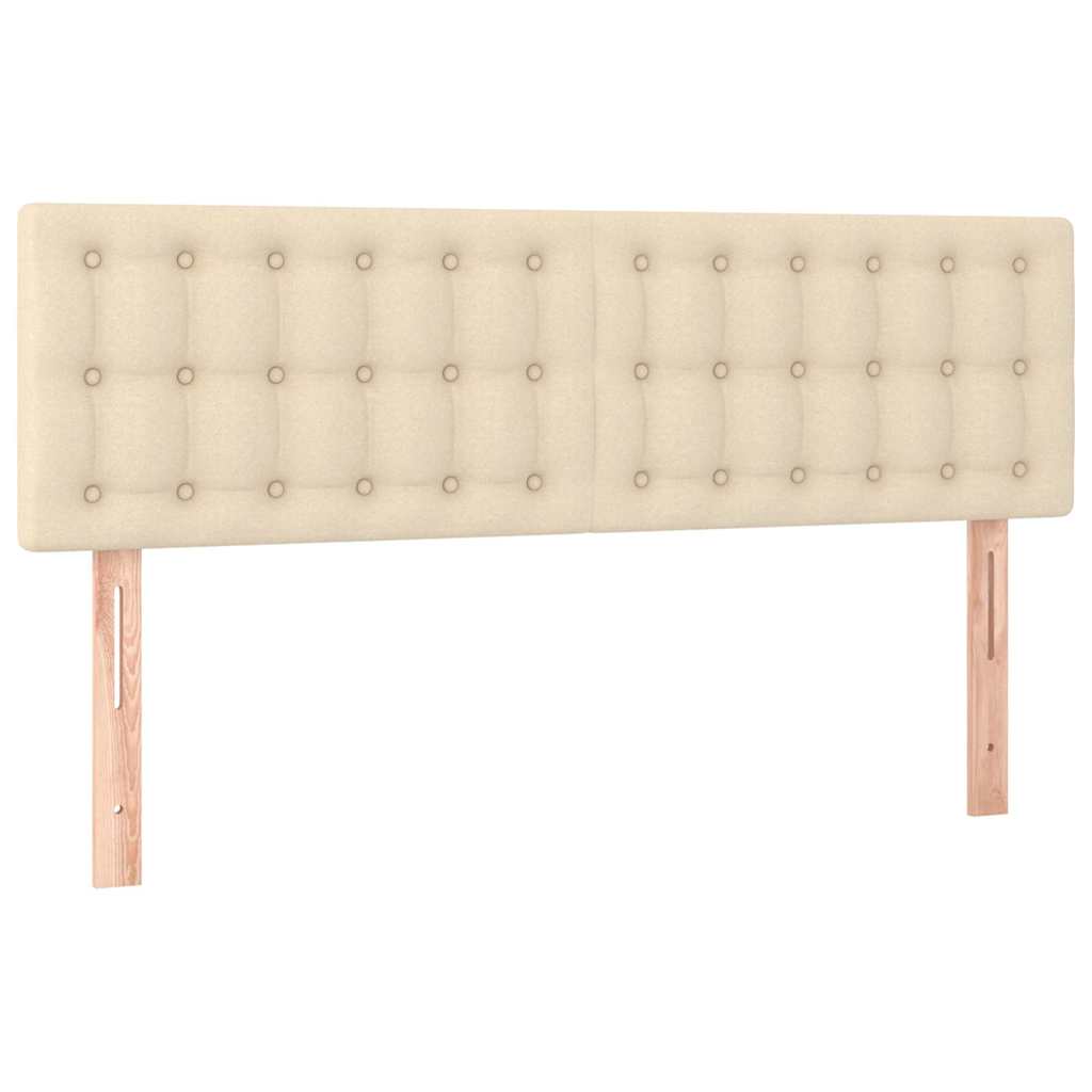Vidaxl hoofdborden 2 st 72x5x78 88 cm stof crèmekleurig
