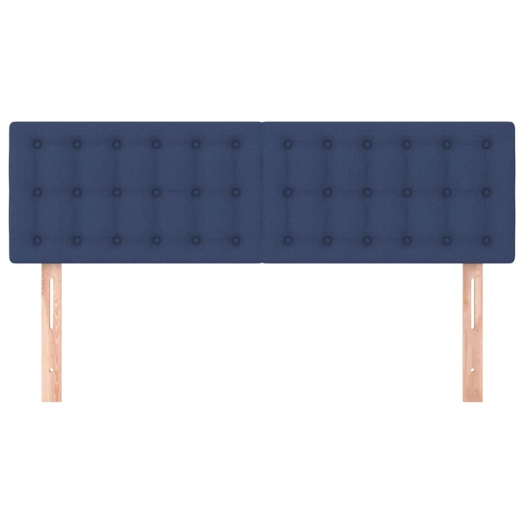 Vidaxl hoofdborden 2 st 72x5x78 88 cm stof blauw