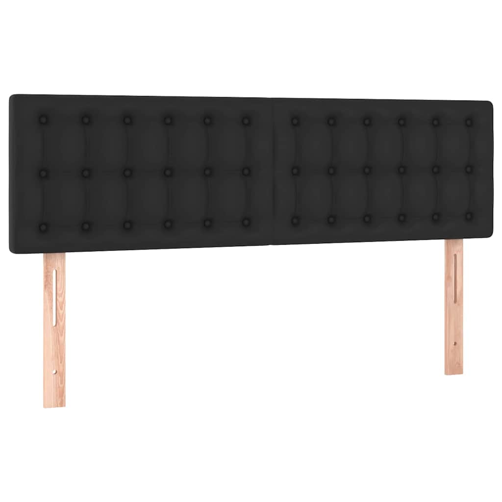 Vidaxl hoofdbordem 2 st 72x5x78 88 cm kunstleer zwart