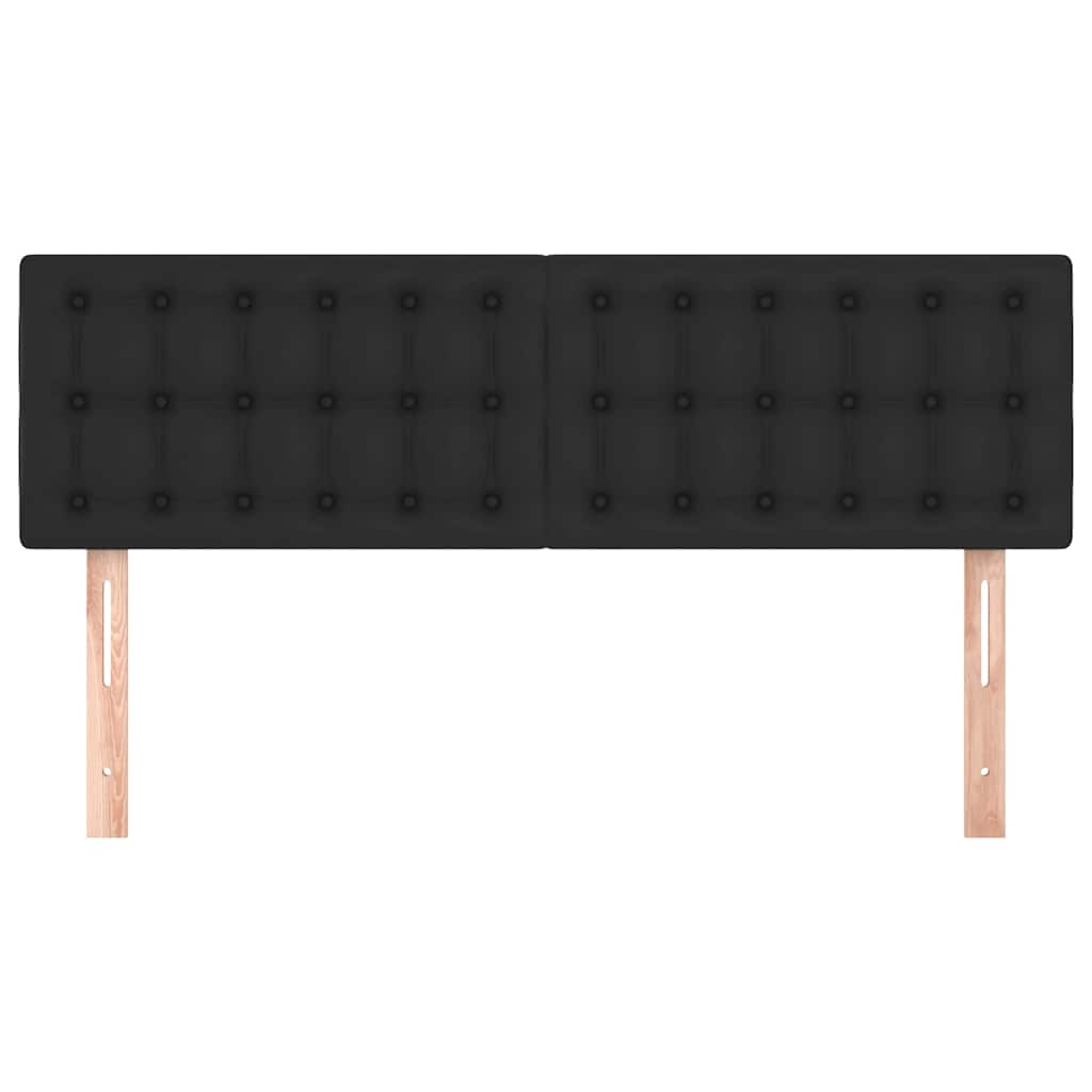 Vidaxl hoofdbordem 2 st 72x5x78 88 cm kunstleer zwart