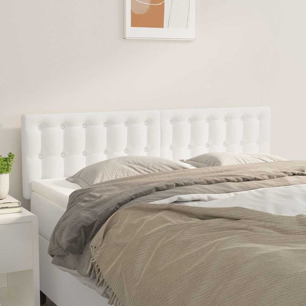 Vidaxl hoofdborden 2 st 72x5x78 88 cm kunstleer wit
