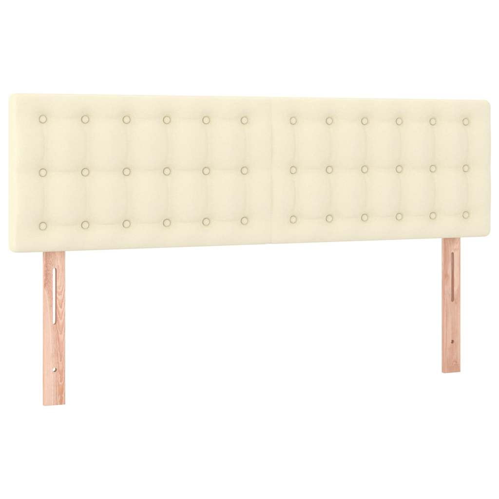 Vidaxl hoofdborden 2 st 72x5x78 88 cm kunstleer crèmekleurig