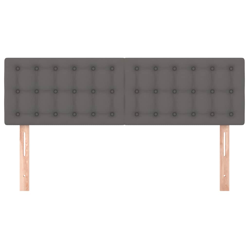 Vidaxl hoofdborden 2 st 72x5x78 88 cm kunstleer grijs