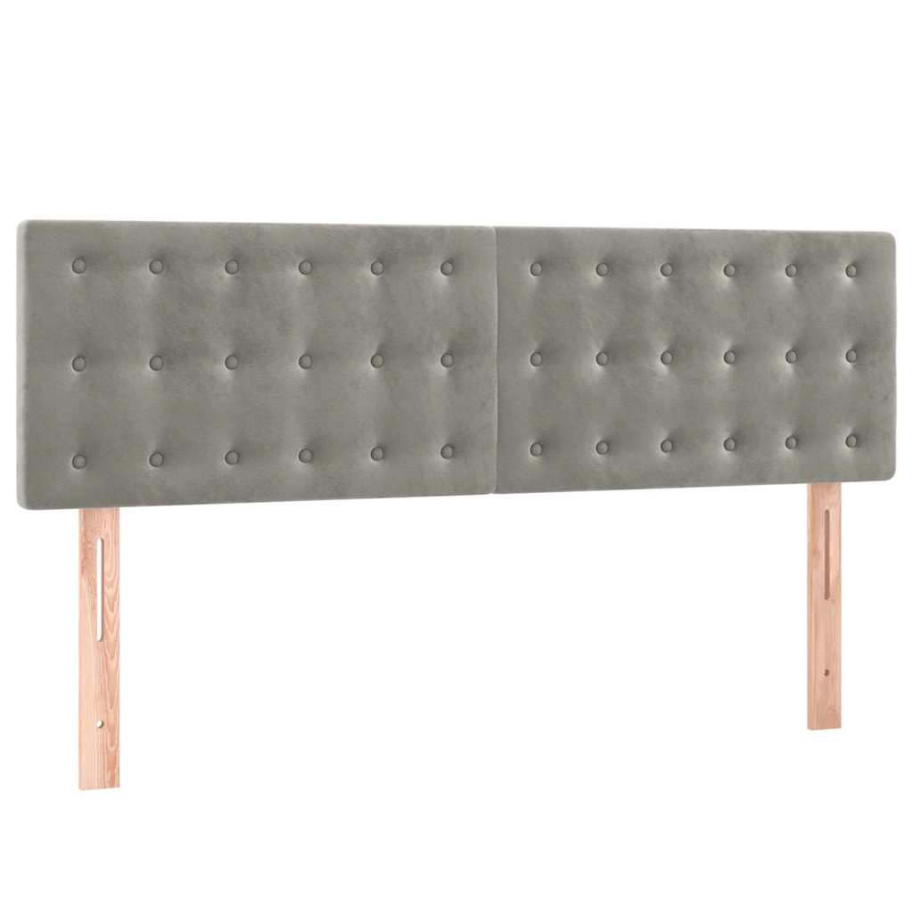 Vidaxl hoofdborden 2 st 72x5x78 88 cm fluweel lichtgrijs