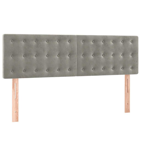 Vidaxl hoofdborden 144x5x78 88 cm fluweel lichtgrijs