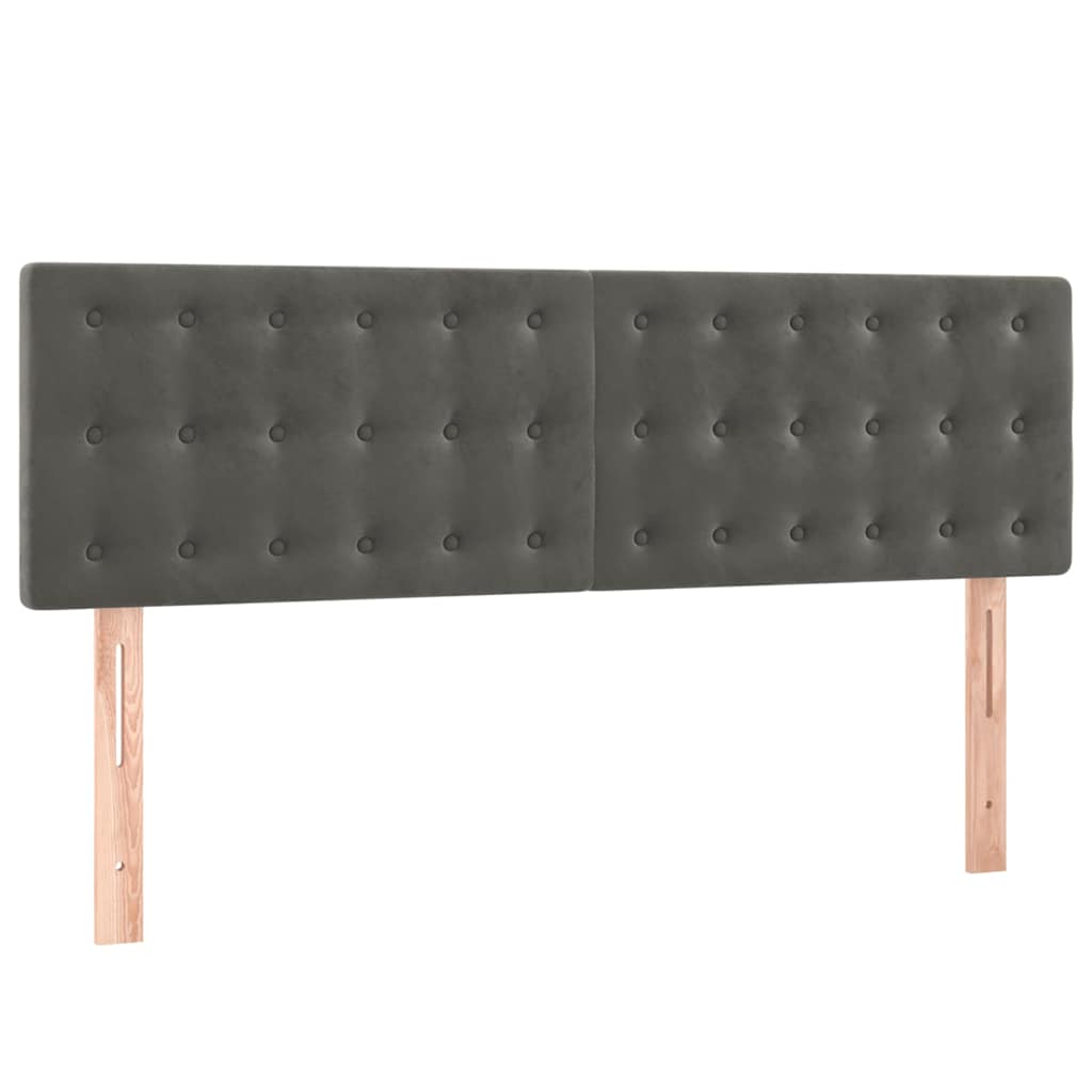 Vidaxl hoofdborden 2 st 72x5x78 88 cm fluweel donkergrijs
