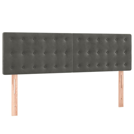 Vidaxl hoofdborden 144x5x78 88 cm fluweel donkergrijs