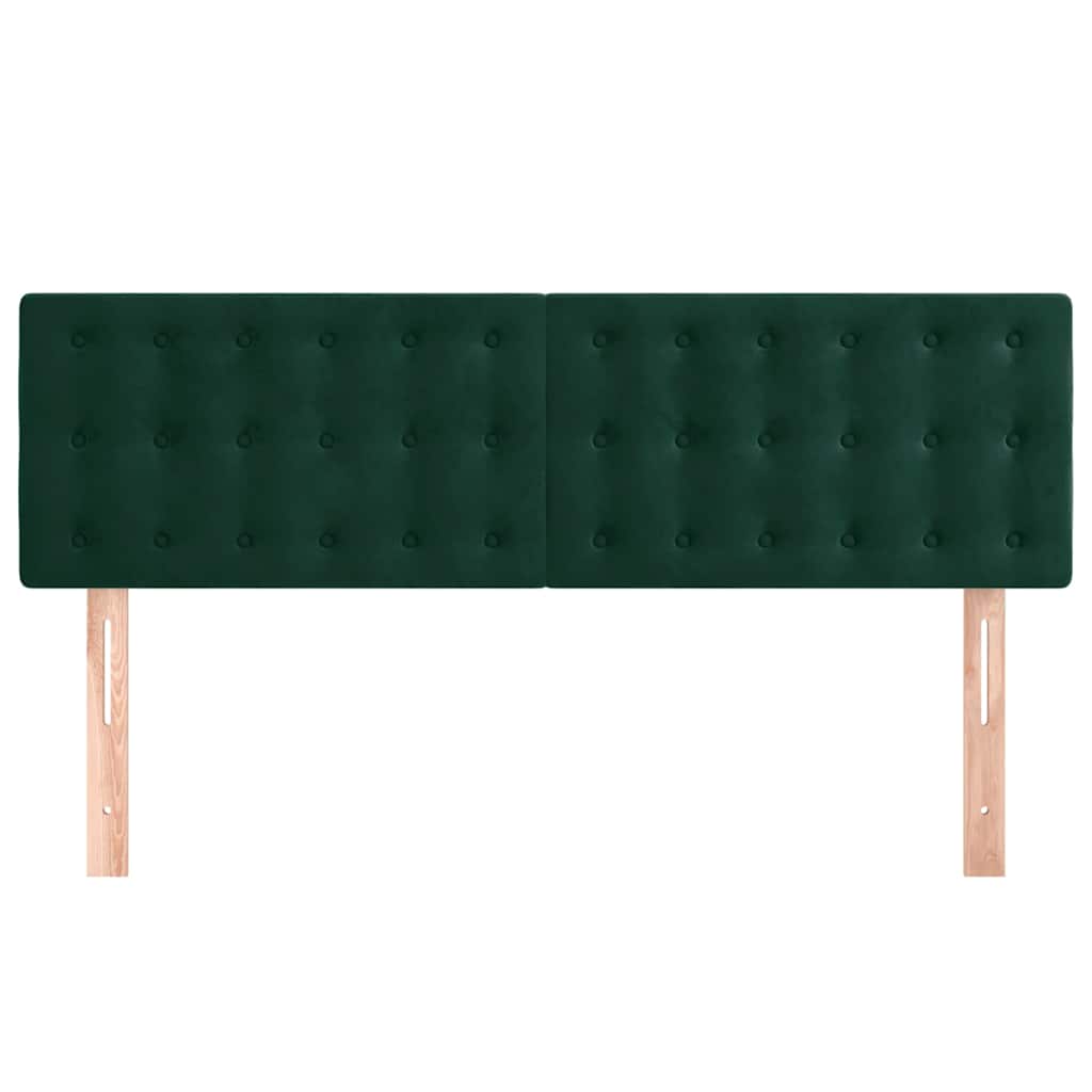 Vidaxl hoofdborden 2 st 72x5x78 88 cm fluweel donkergroen