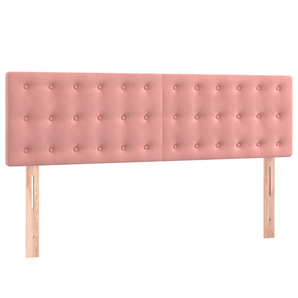 Vidaxl hoofdborden 2 st 72x5x78 88 cm fluweel roze