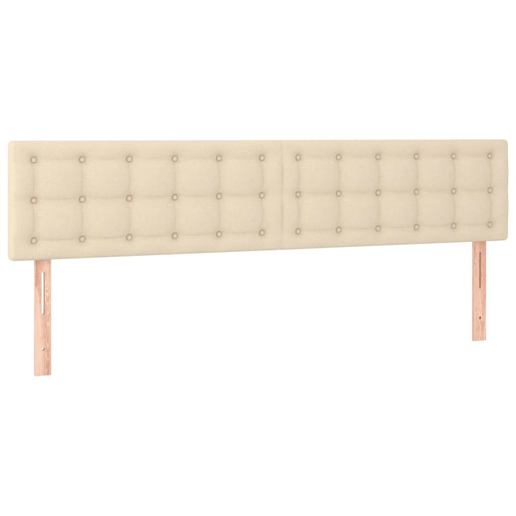 Vidaxl hoofdborden 2 st 80x5x78 88 cm stof crèmekleurig