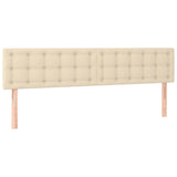 Vidaxl hoofdborden 2 st 80x5x78 88 cm stof crèmekleurig