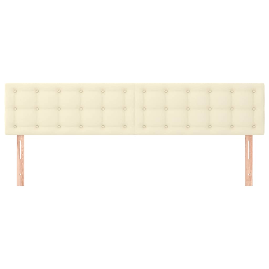 Vidaxl hoofdborden 2 st 80x5x78 88 cm kunstleer crèmekleurig