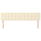 Vidaxl hoofdborden 2 st 80x5x78 88 cm kunstleer crèmekleurig