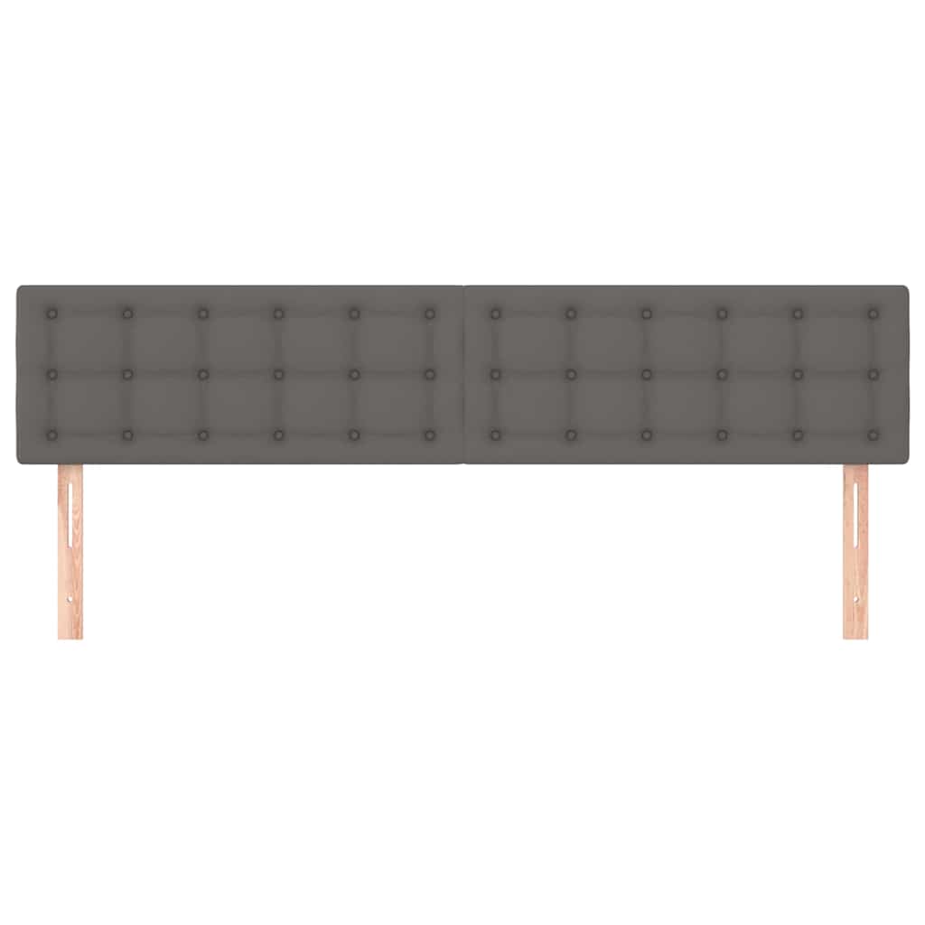 Vidaxl hoofdborden 2 st 80x5x78 88 cm kunstleer grijs