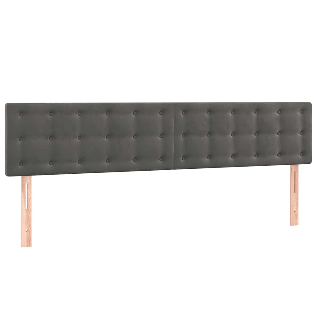 Vidaxl hoofdborden 2 st 80x5x78 88 cm fluweel donkergrijs