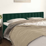 Vidaxl hoofdborden 2 st 80x5x78 88 cm fluweel donkergroen