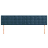 Vidaxl hoofdborden 2 st 80x5x78 88 cm fluweel donkerblauw