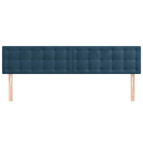 Vidaxl hoofdborden 160x5x78 88 cm fluweel donkerblauw