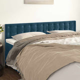 Vidaxl hoofdborden 2 st 80x5x78 88 cm fluweel donkerblauw