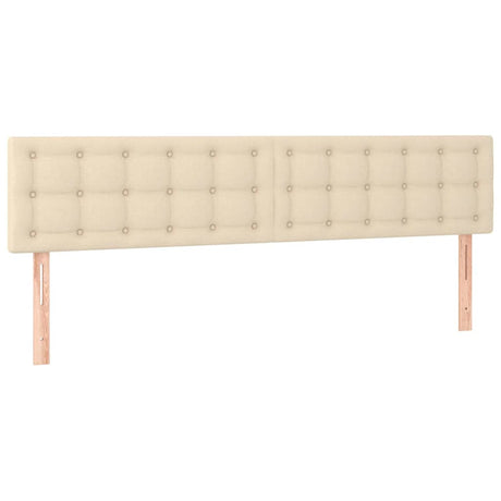 Vidaxl hoofdborden 180x5x78 88 cm stof crèmekleurig