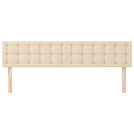 Vidaxl hoofdborden 180x5x78 88 cm stof crèmekleurig