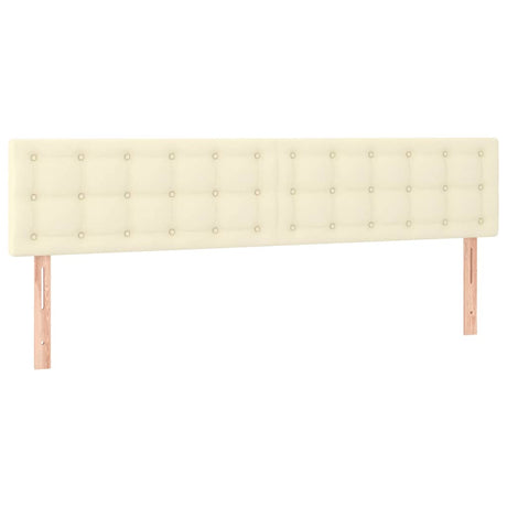 Vidaxl hoofdborden 180x5x78 88 cm kunstleer crèmekleurig