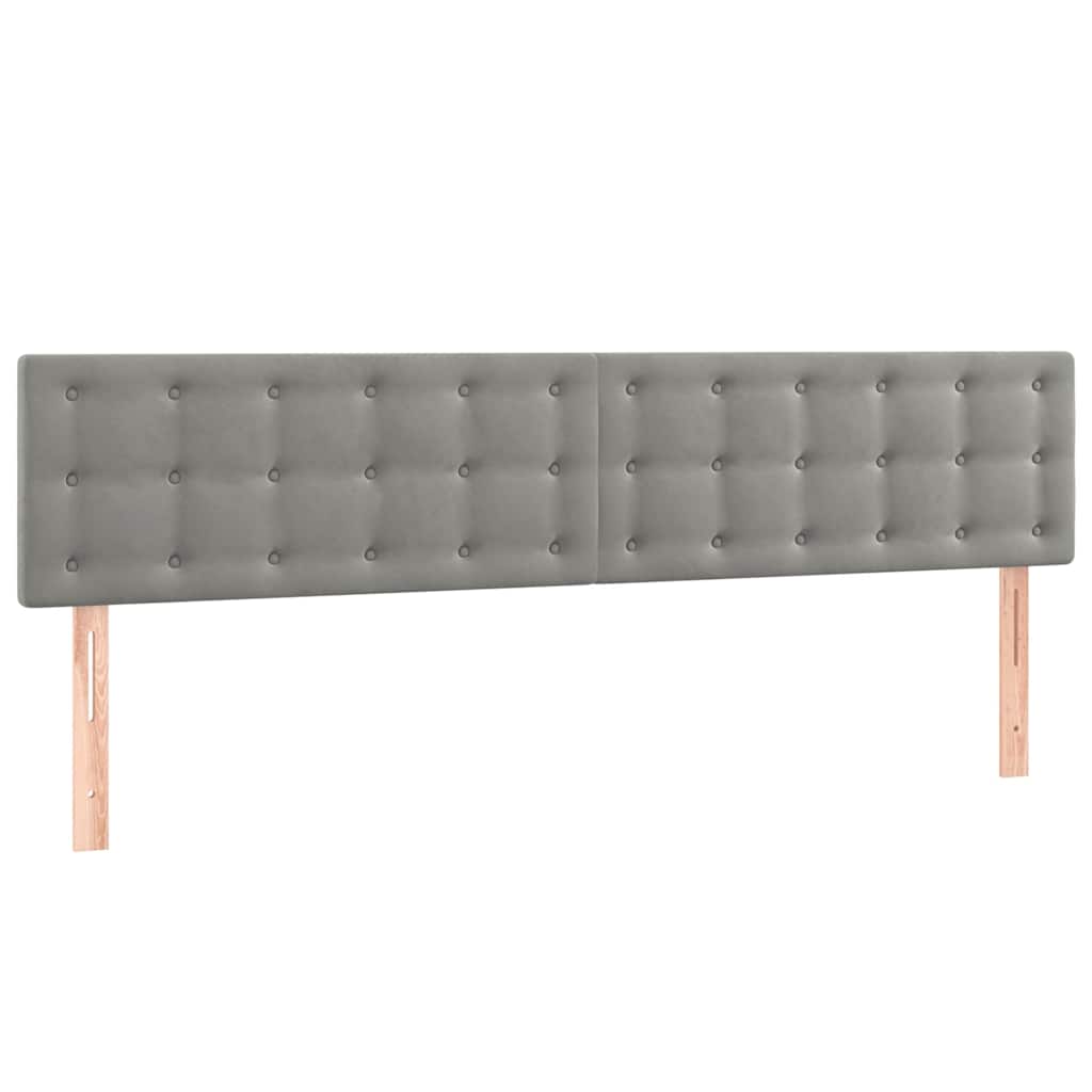 Vidaxl hoofdborden 2 st 90x5x78 88 cm fluweel lichtgrijs
