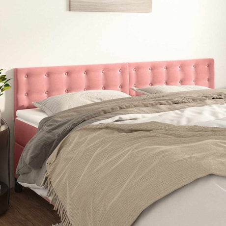Vidaxl hoofdborden 180x5x78 88 cm fluweel roze
