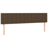 Vidaxl hoofdborden 2 st 100x5x78 88 cm stof donkerbruin