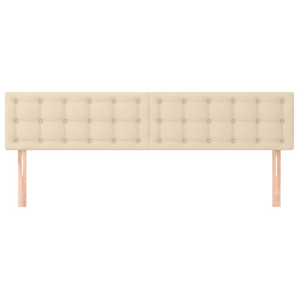 Vidaxl hoofdborden 2 st 100x5x78 88 cm stof crèmekleurig