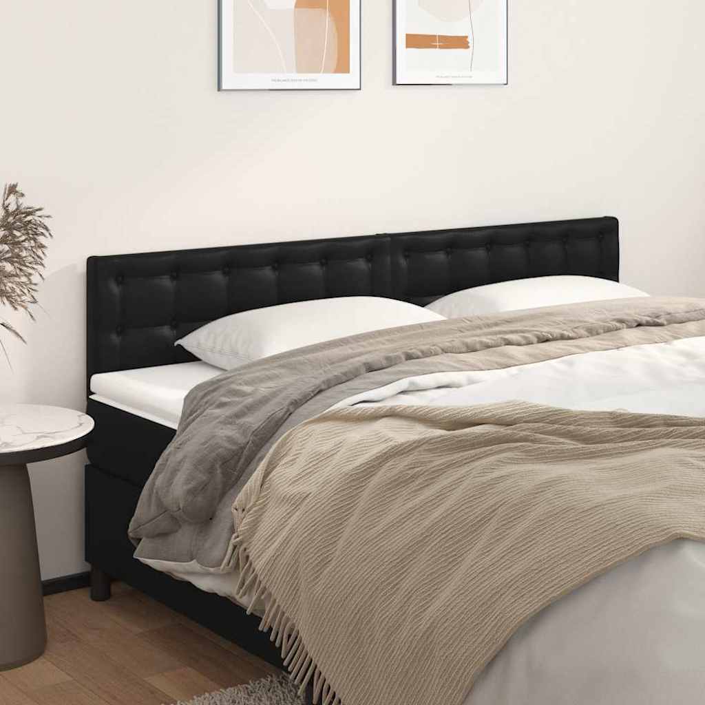 Vidaxl hoofdborden 2 st 100x5x78 88 cm kunstleer zwart