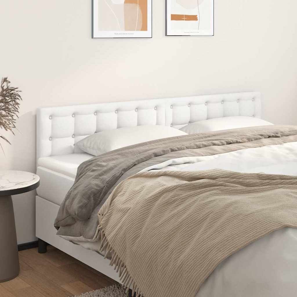 Vidaxl hoofdborden 2 st 100x5x78 88 cm kunstleer wit