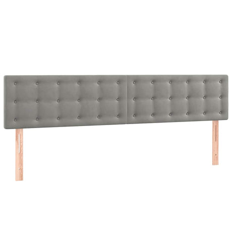 Vidaxl hoofdborden 200x5x78 88 cm fluweel lichtgrijs