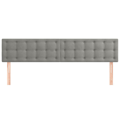 Vidaxl hoofdborden 200x5x78 88 cm fluweel lichtgrijs