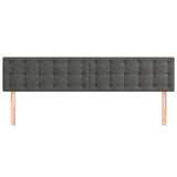 Vidaxl hoofdborden 2 st 100x5x78 88 cm fluweel donkergrijs