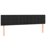 Vidaxl hoofdborden 2 st 100x5x78 88 cm fluweel zwart