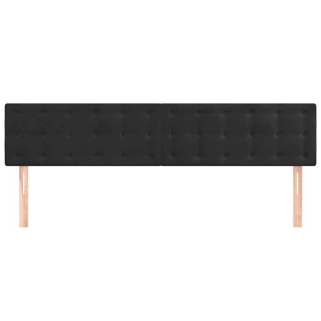 Vidaxl hoofdborden 2 st 100x5x78 88 cm fluweel zwart