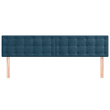 Vidaxl hoofdborden 2 st 100x5x78 88 cm fluweel donkerblauw