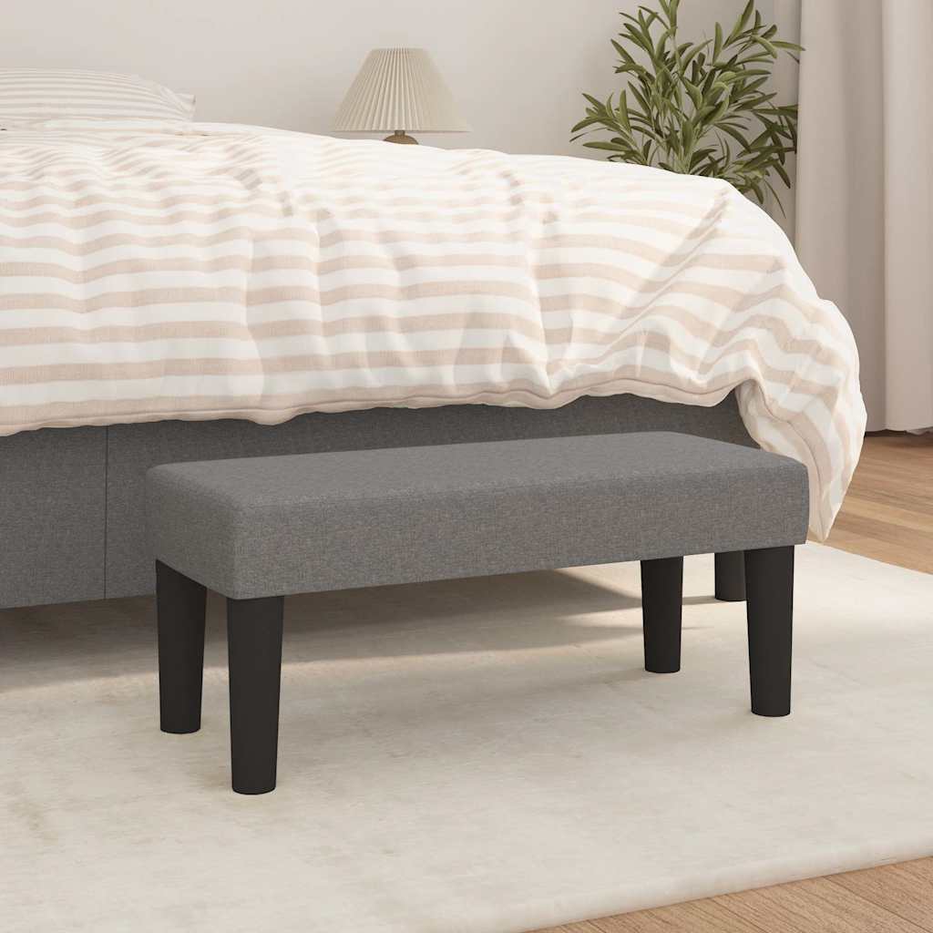 Vidaxl bankje 70x30x30 cm stof donkergrijs
